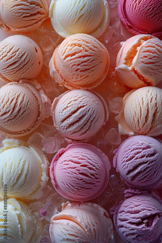 Several kinds of ice cream Several kinds of ice cream