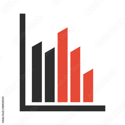 Bar chart logo vector illustration.