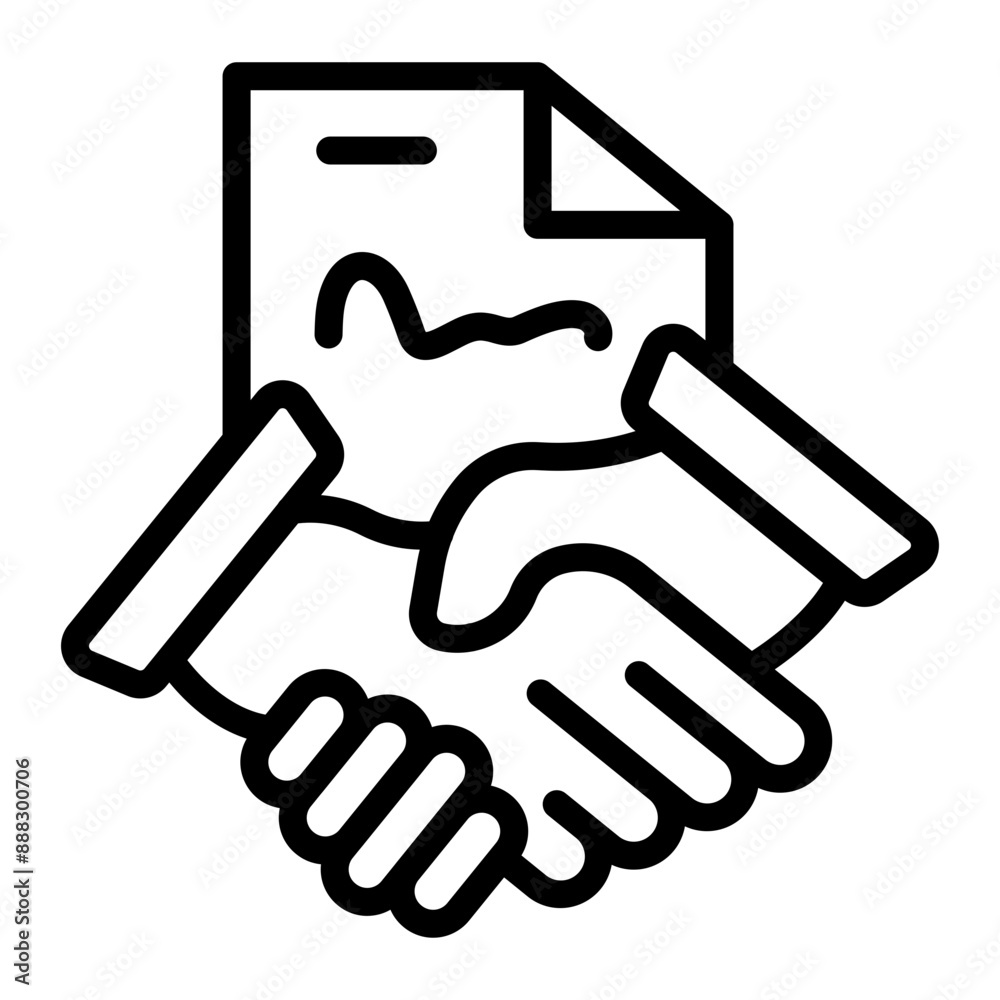 Contract Vector Line Icon Design Contract Vector Line Icon Design