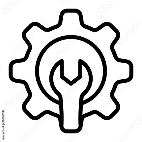 Maintainance Vector Line Icon Design