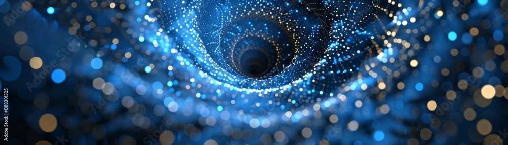 Abstract Blue and Gold Bokeh Tunnel, digital art, abstract background, lights, glowing, bokeh , abstract Abstract Blue and Gold Bokeh Tunnel, digital art, abstract background, lights, glowing, bokeh , abstract
