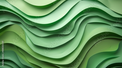 Abstract Green Wavy Paper Texture, abstract, texture, wallpaper, background