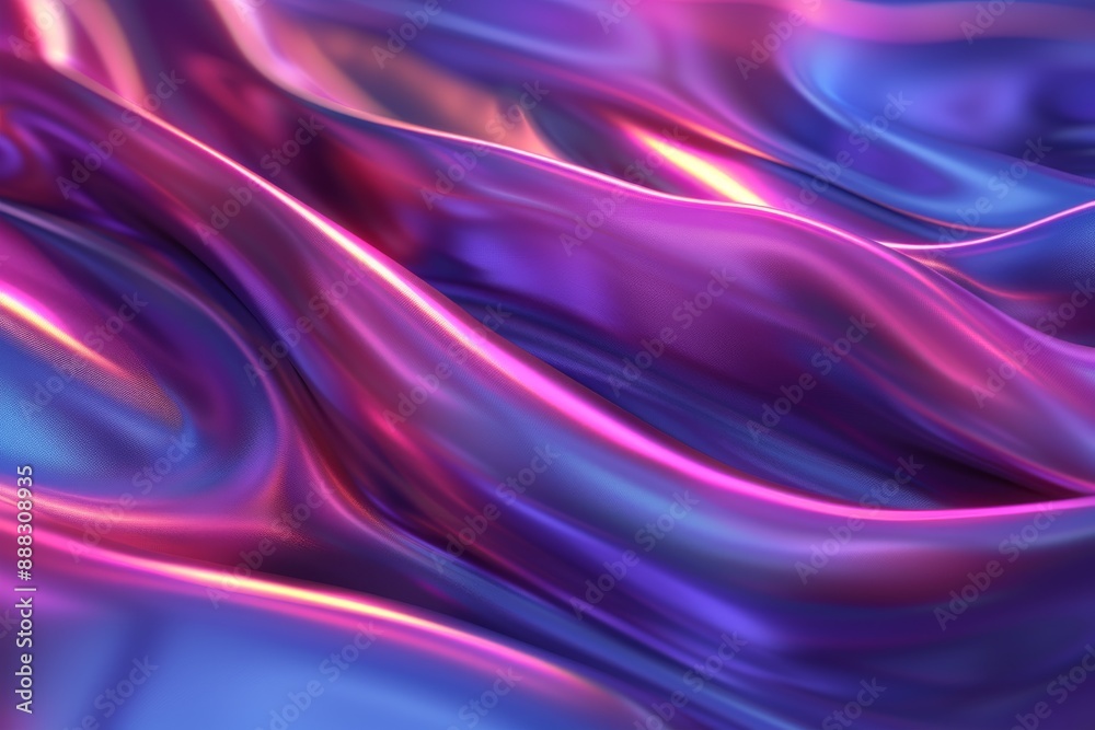 Obraz premium Abstract purple and pink liquid shapes, symbolizing fluidity and creativity in a vibrant, dynamic visual