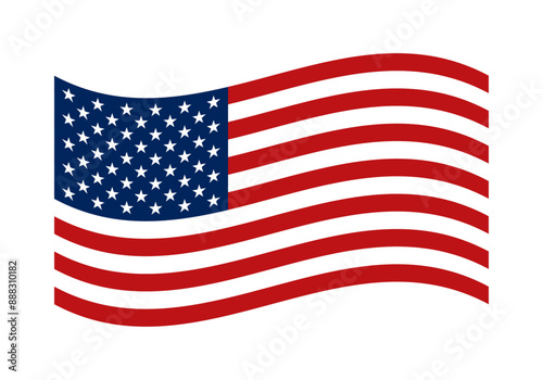 Waving USA Flag