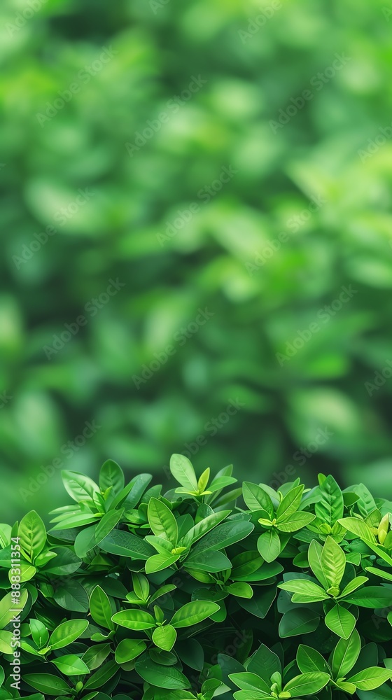 Close-up of lush green foliage with blurred background. Close-up of lush green foliage with blurred background.