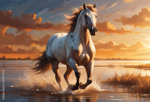 Digital painting of A Horse