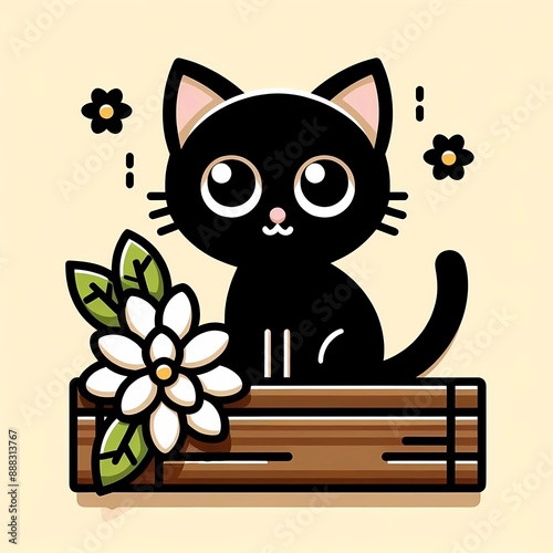 Adorable Black Kitten. photo
