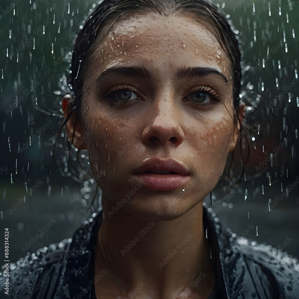 It was a rainy day and a wonderful picture of women It was a rainy day and a wonderful picture of women