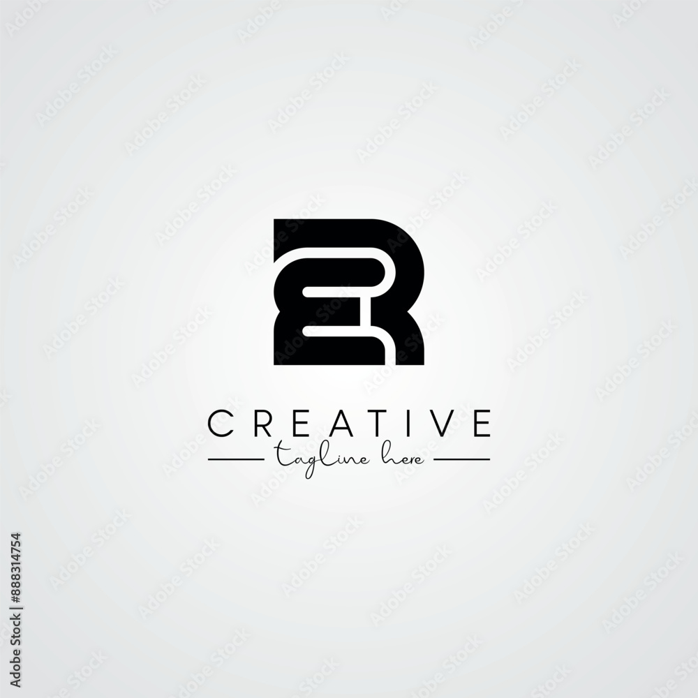 Unique Modern Artistic ER RE Letter Logo. Initial Based Letter Icon Logo. Unique Modern Artistic ER RE Letter Logo. Initial Based Letter Icon Logo.
