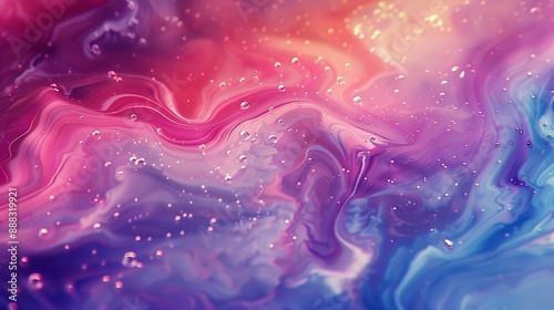 Stunning, colorful liquid gradients on a clear, neutral background. Swirling, colorful liquid waves creating an abstract art piece. 