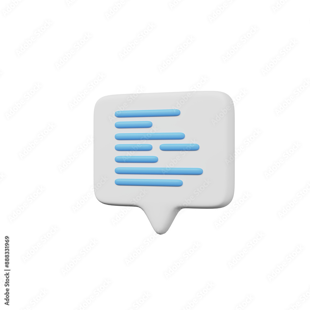 Various 3D Speech bubble icons Various 3D Speech bubble icons