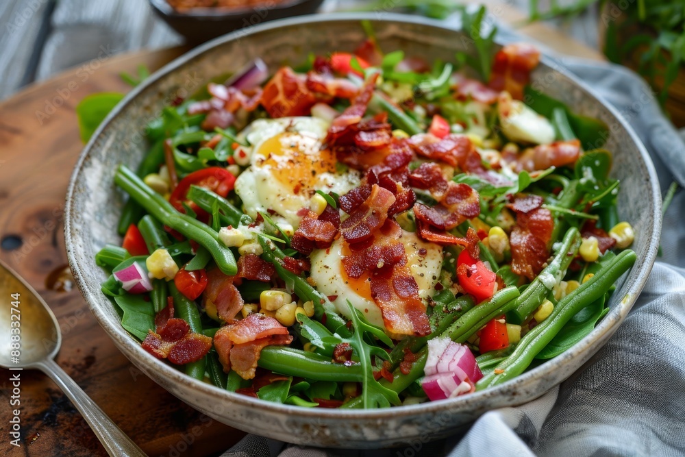 Green bean and bacon salad