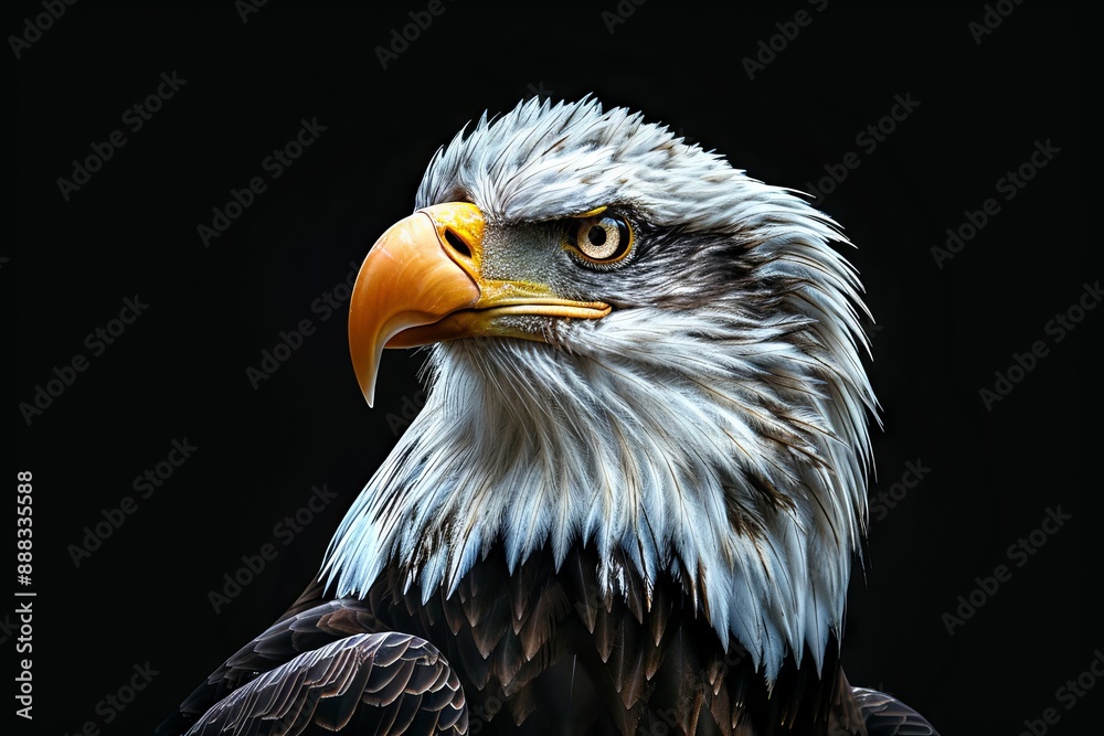 Obraz premium American Eagle Bird with God Ray Light Shining Generative Illustration