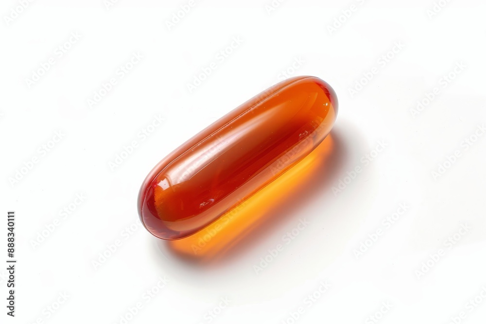 Isolated fish oil capsule on white background Isolated fish oil capsule on white background
