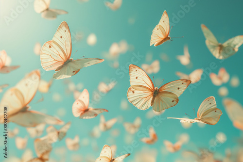 Wallpaper Mural Pattern with butterflies Torontodigital.ca