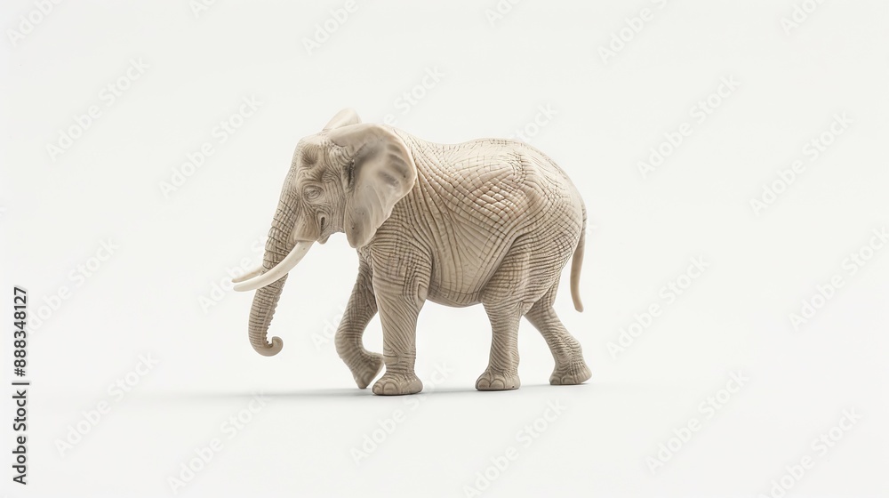 Fototapeta premium elephant Miniature animal on white background