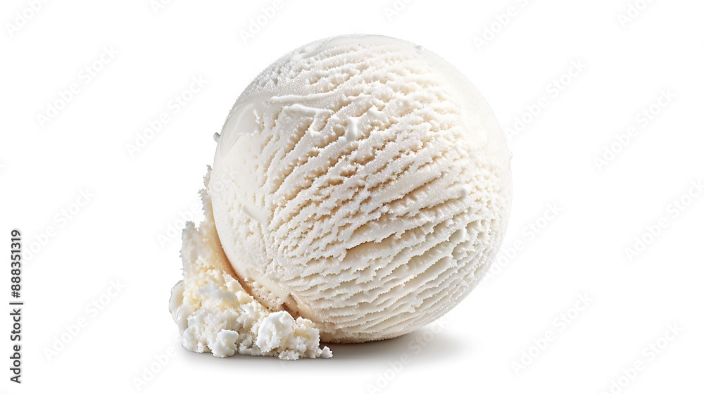 Scoop of ice cream ball isolated on white background including clipping path Scoop of ice cream ball isolated on white background including clipping path