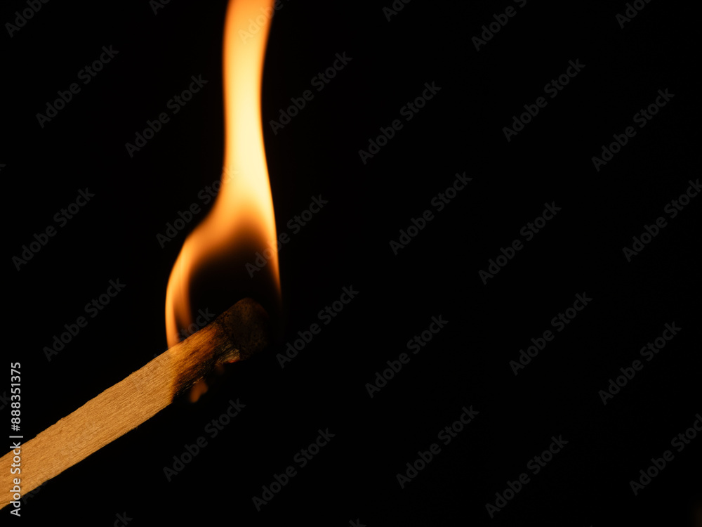 Matches and fire on a black background Matches and fire on a black background