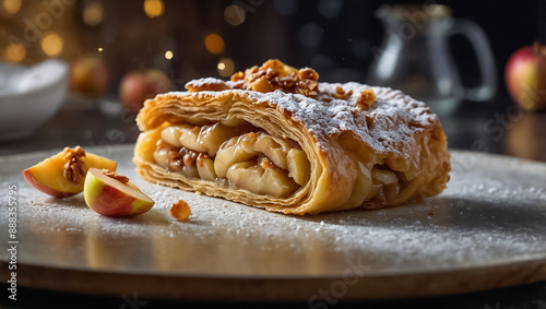 Viennese strudel, traditional food of Austria photo