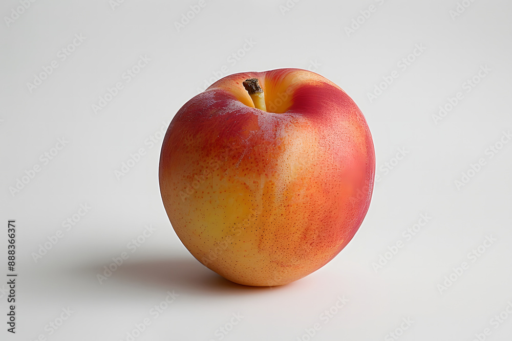 Whole Yellow peach fruit on a white background Whole Yellow peach fruit on a white background
