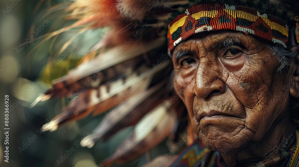 matured Red Indian portrait matured Red Indian portrait