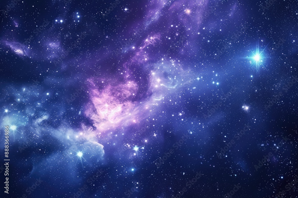 Starry, nebulous cosmic clouds, celestial background with floating constellations and nebulae Starry, nebulous cosmic clouds, celestial background with floating constellations and nebulae