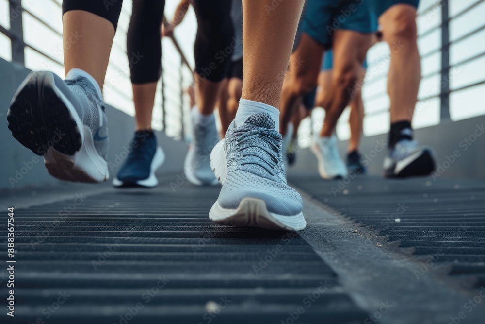 Dimly-lit urban gym alley, Active fitness lifestyle in an urban environment Dimly-lit urban gym alley, Active fitness lifestyle in an urban environment