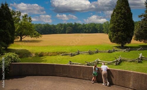 Yorktown, Virginia - 6-25-09: The field where the battle of Yorktown was fought in the American Revolution.  It is now part of the  Colonial National Historic Park, Virginia. photo