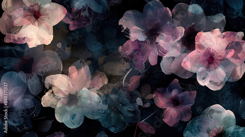 blossom isolated on black