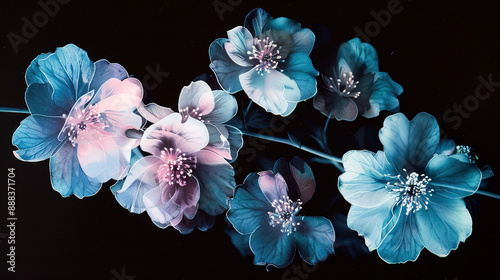 blossom isolated on black