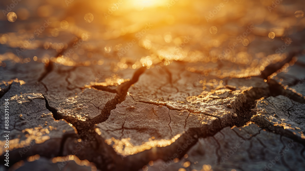Simple image of a cracked earth texture on a plain background, illustrating drought and land degradation Simple image of a cracked earth texture on a plain background, illustrating drought and land degradation
