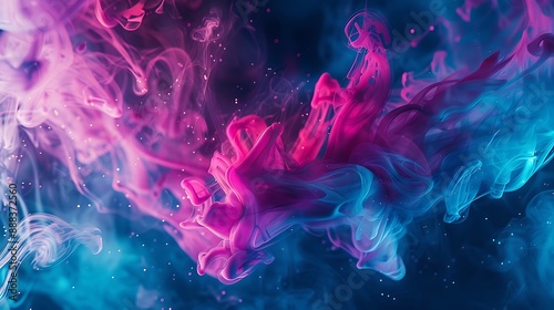 Dazzling display of bright liquid tendrils spreading across a dark background. Dynamic flow of bright liquid colors creating an energetic backdrop.