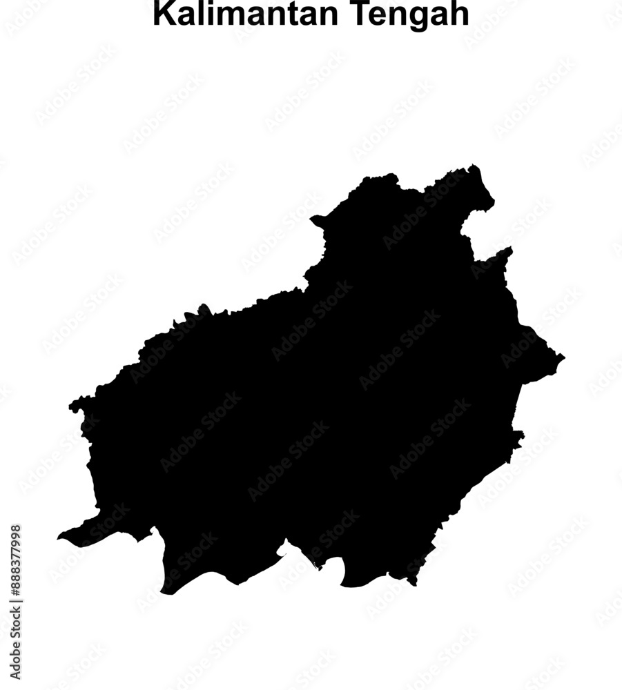 Fototapeta premium Kalimantan Tengah outline map