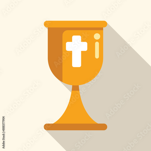 Golden chalice symbolizing the holy communion in christianity, representing faith, sacrifice, and spiritual nourishment photo