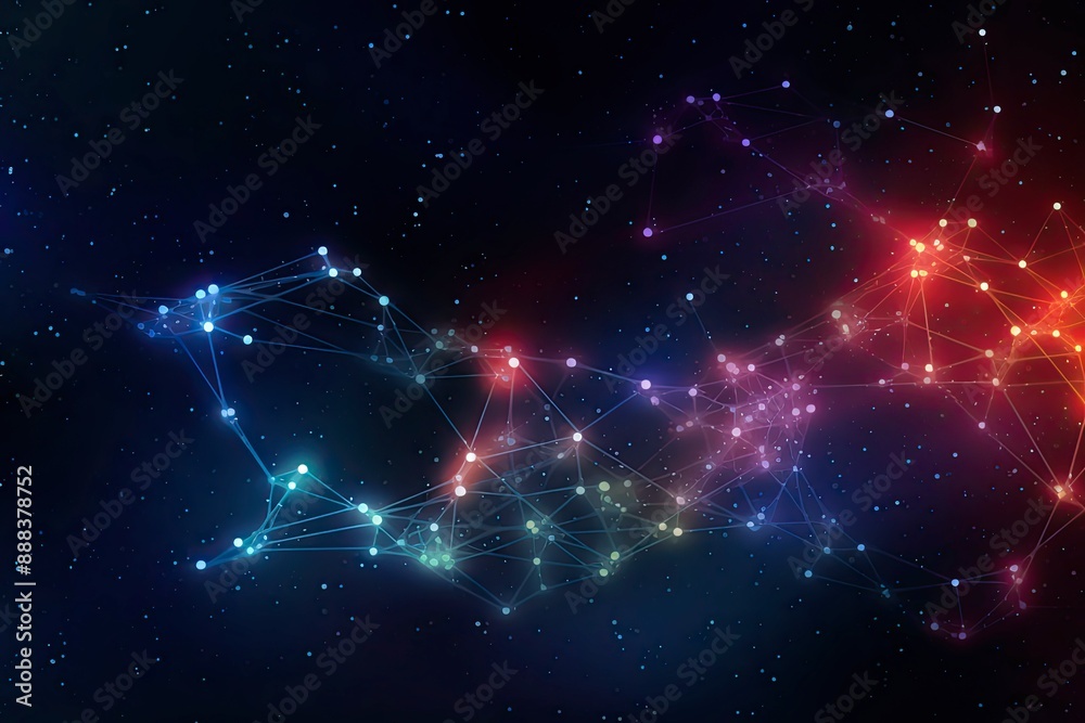 Obraz premium Abstract Connectivity in Data Flow Description