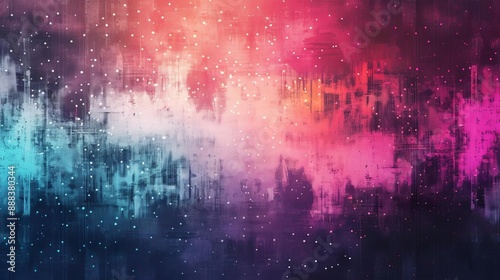 Abstract colorful digital artwork with a blend of blue, pink, and white hues, creating a vibrant and dynamic visual background.