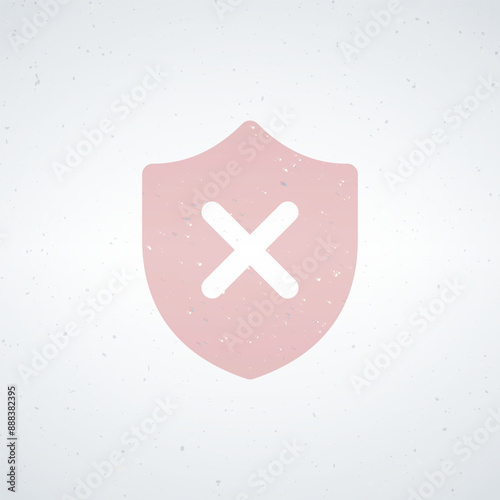 Shield with cross icon. Rej...