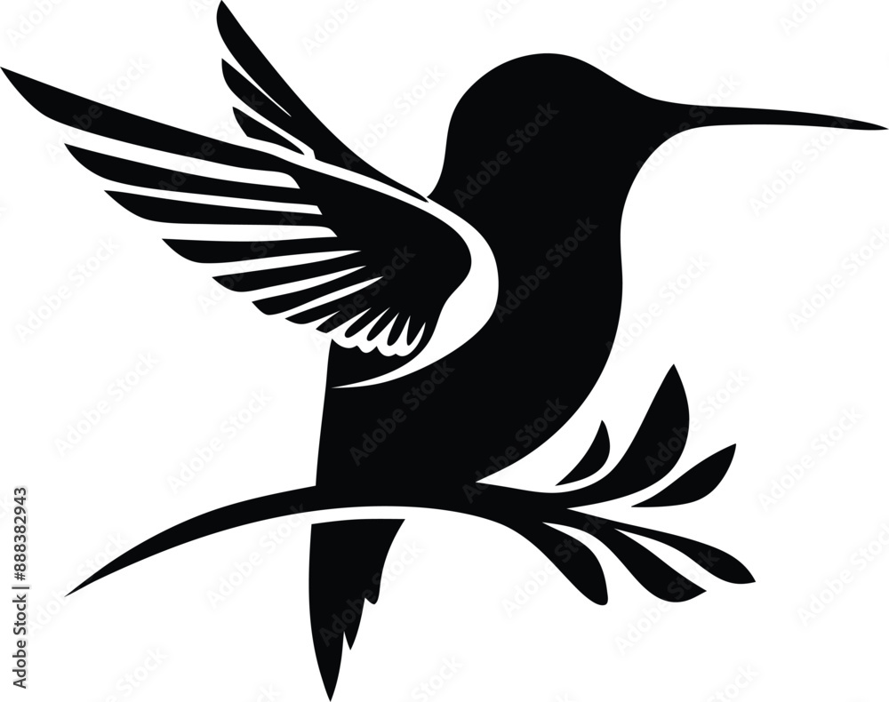 Obraz premium Adobe Illustrator Artwork Hummingbird silhouette