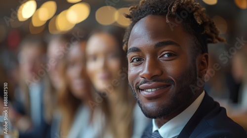 Young business professionals discussing ideas in a meeting 