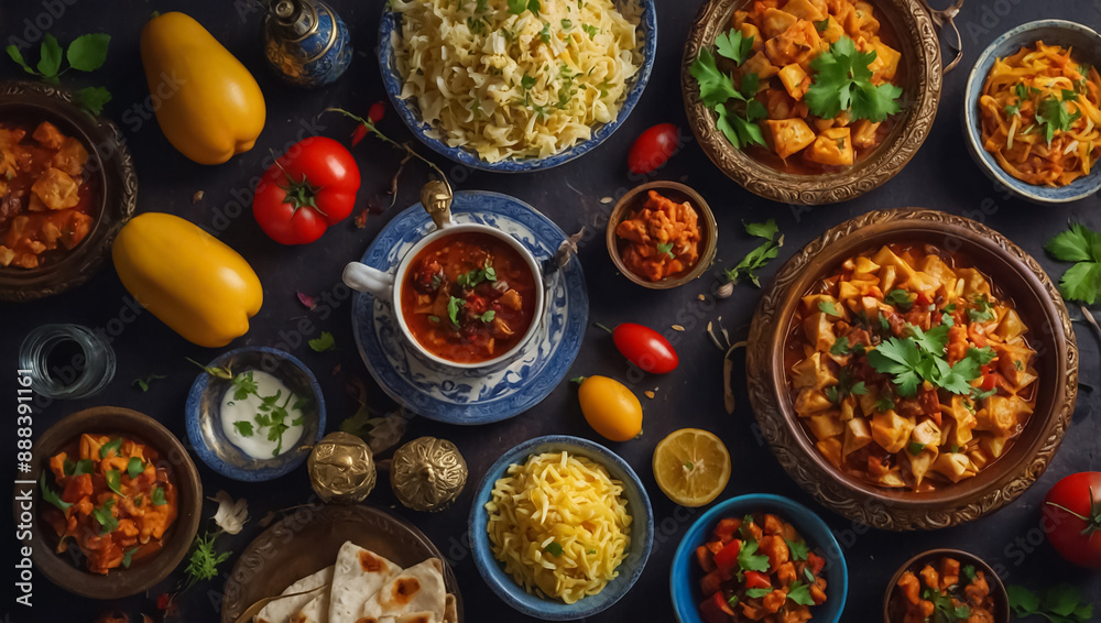 traditional food of Azerbaijan background traditional food of Azerbaijan background