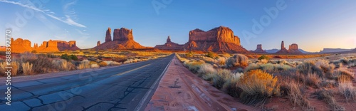 Monument Valley Road at Sunset