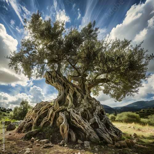 Ancient Olive Tree of Golgo Plateau photo