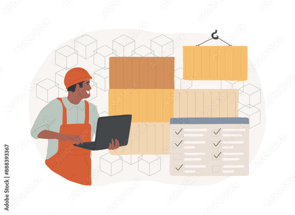 Supply chain management isolated cartoon vector illustrations. Supply chain management isolated cartoon vector illustrations.