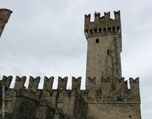 Scaliger castle in the historical center of Sirmione town near Garda lake in Italy. photo