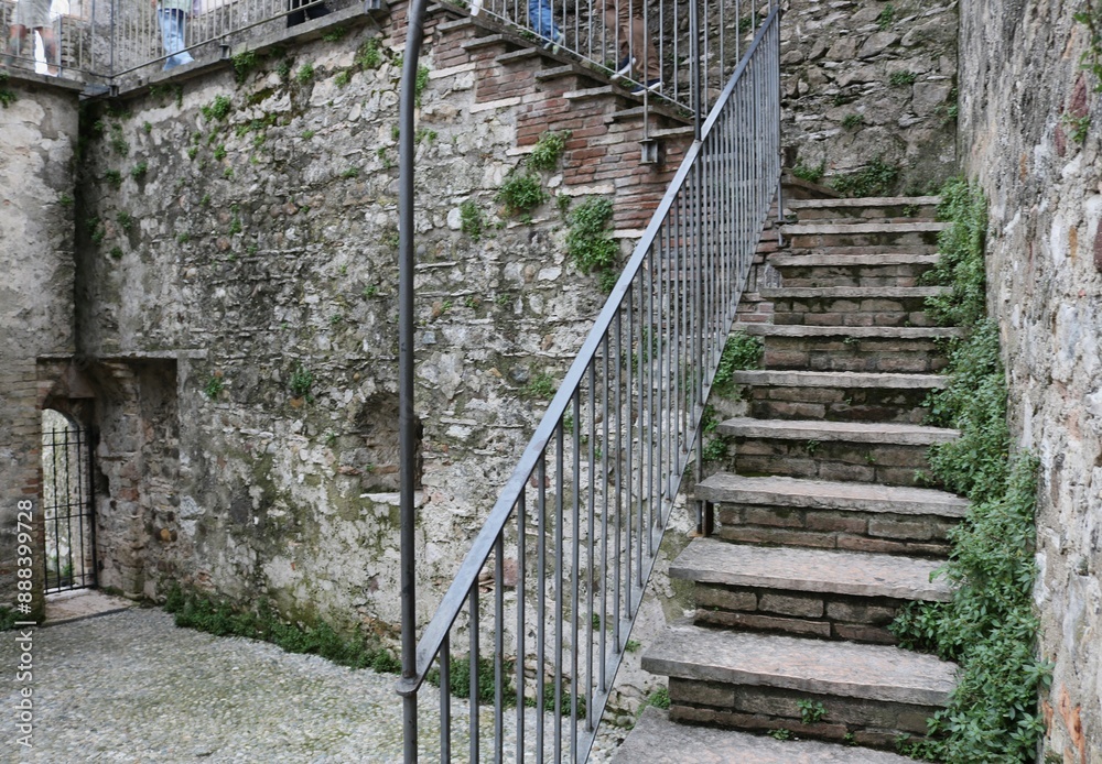 Scaliger castle in the historical center of Sirmione town near Garda lake in Italy. Scaliger castle in the historical center of Sirmione town near Garda lake in Italy.