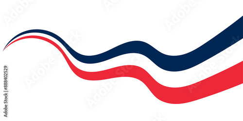 France Flag Wave strip Abstract Design
