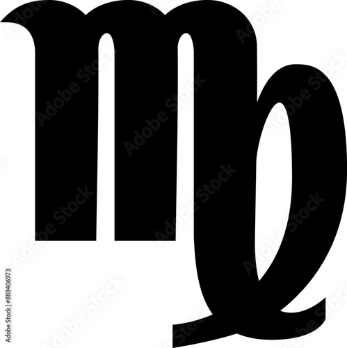 Vector illustration of stylized Virgo zodiac sign symbol