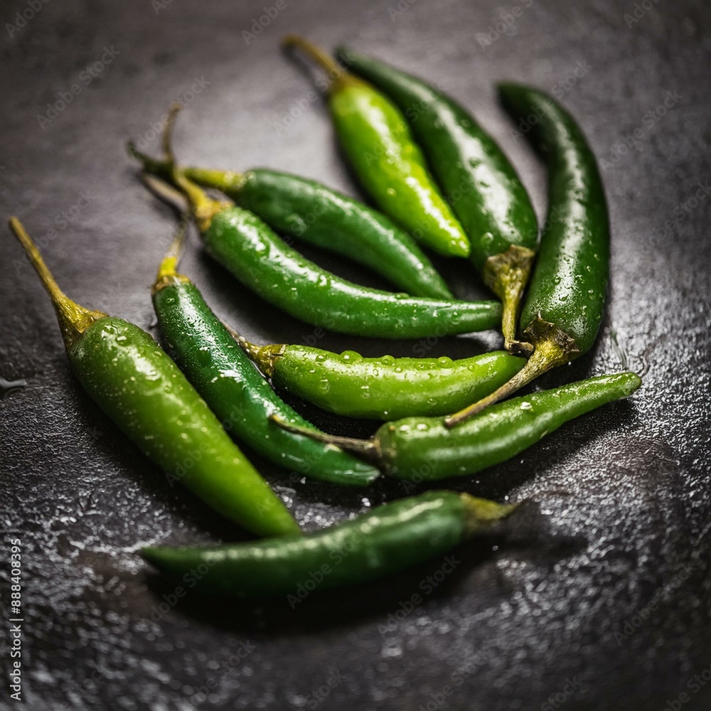 Green chili background camera focused some chilies and all blur Green chili background camera focused some chilies and all blur