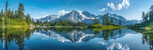 Mountain Lake Reflection in the Pacific Northwest