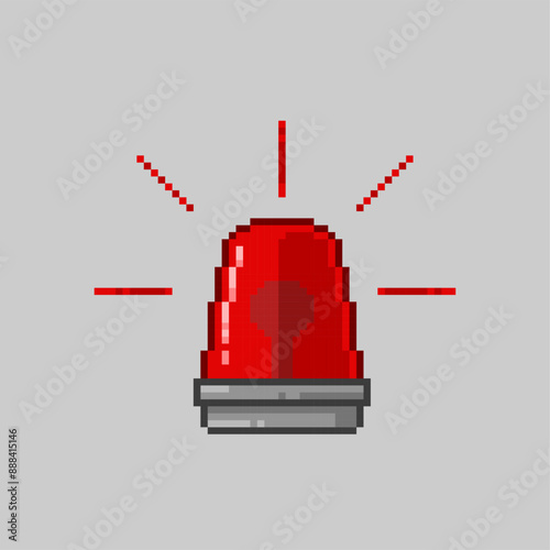 Emergency alarm, pixel art object